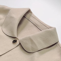 Elegant Women's Single-Breasted Raglan Sleeve Coat With Button & Pocket Details - Retro Style Casual Jacket