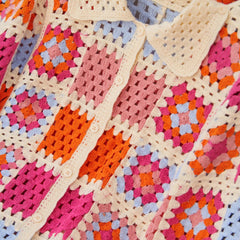 Exquisite Hollow-out Long-sleeve Cardigan Sweater