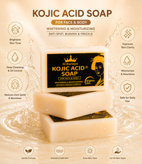 Kojic Acid Soap for Face & Body – 3 Pack Brightening & Moisturizing Soap Bars | Helps Improve the Appearance of Dark Spots, Blemishes & Uneven Skin Tone | Deep Cleansing Daily Skincare Bar