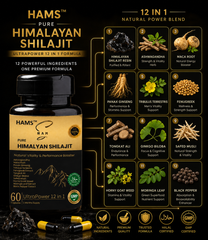 UltraPower 12-in-1 Herbal Complex – Premium Himalayan Shilajit Blend with 11 Potent Botanicals for Energy, Stamina & Daily Wellness Support