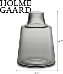 Holmegaard Flora Vase by Louise Campbell | Mouth-Blown Glass | Smoke | 4.7 Inch