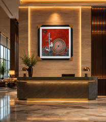 Original Hand-Painted Modern Islamic Calligraphy Wall Art | Luxury Contemporary Arabic Fine Art Painting | Museum-Grade Framed Artwork