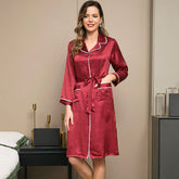 Red Silk Women’s Night Suit – Luxurious & Comfortable Sleepwear