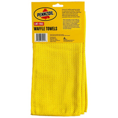 Pennzoil Waffle Towel: Ultimate Car Drying Towel - High Absorbency Car Wash Drying Towels, 3 Count