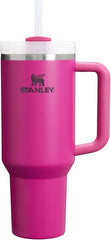 STANLEY Quencher H2.0 Tumbler with Handle and Straw 40 oz | Flowstate 3-Position Lid | Cup Holder Compatible for Travel | Insulated Stainless Steel Cup | BPA-Free | Peony