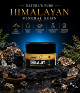 HAMS™ Pure Himalayan Shilajit Resin 30g – Authentic Mumijo with 84+ Trace Minerals, High Potency Fulvic Acid & Elemental Gold, Lab Tested Vegan Energy & Vitality Supplement