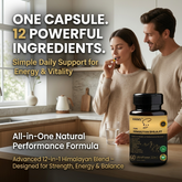 UltraPower 12-in-1 Herbal Complex – Premium Himalayan Shilajit Blend with 11 Potent Botanicals for Energy, Stamina & Daily Wellness Support