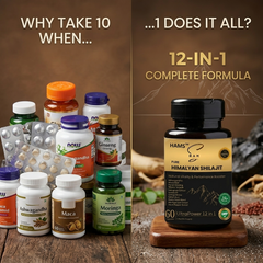 UltraPower 12-in-1 Herbal Complex – Premium Himalayan Shilajit Blend with 11 Potent Botanicals for Energy, Stamina & Daily Wellness Support