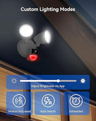 Swann 4K Floodlight Security Camera,Security Camera Outdoor with a 32GB Micro SD Card, 2-Way Talk, 2600 Lumens, Motion Detection, Color Night Vision, Wired, Waterproof