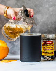Premium Insulated Whiskey Glass 12oz – Stainless Steel Vacuum Tumbler with Glass Insert & Lid