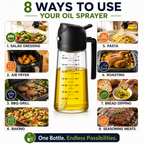 2-Pack 16 oz Olive Oil Sprayer and Dispenser Bottles – 2-in-1 Spray & Pour