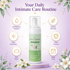 Yoni Mousse Wash – Jasmine Daily Feminine Care Foam Cleanser, pH Balanced Gentle Intimate Wash, Odor Protection, Soft Foam Formula