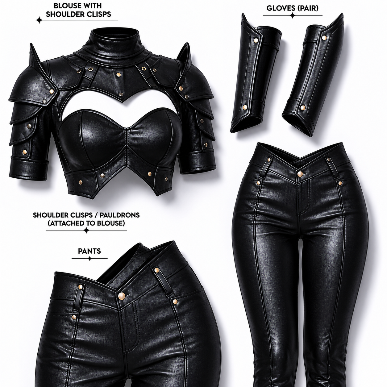 Women's Medieval Warrior Armor Costume – Premium Leather Gothic Knight Armor Set, Handmade Adjustable Cosplay Outfit for LARP, Renaissance Fair, Halloween & Fantasy Events
