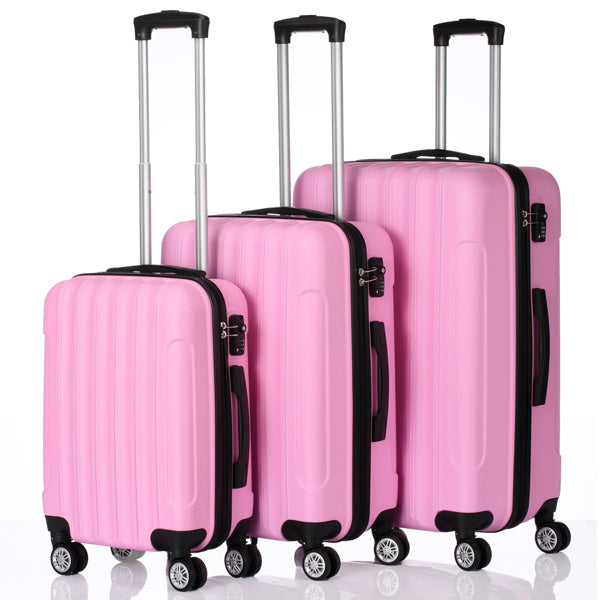 Coolife Spinner Suitcase 3-Piece Hardshell Set with TSA Lock