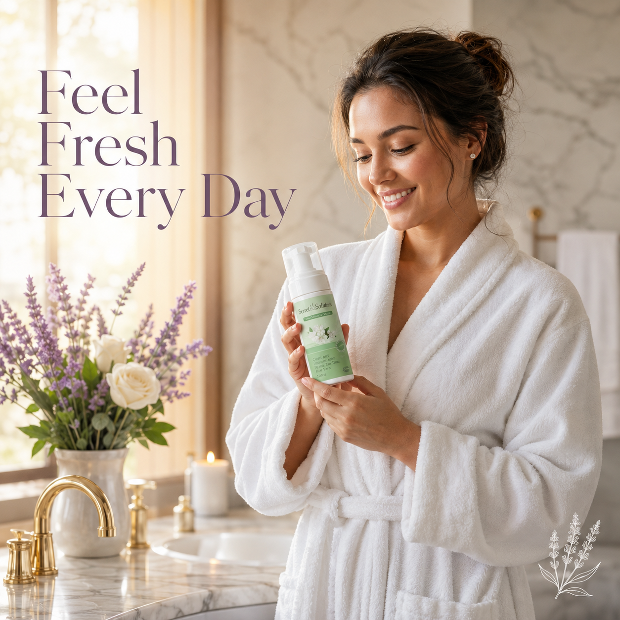 Yoni Mousse Wash – Jasmine Daily Feminine Care Foam Cleanser, pH Balanced Gentle Intimate Wash, Odor Protection, Soft Foam Formula
