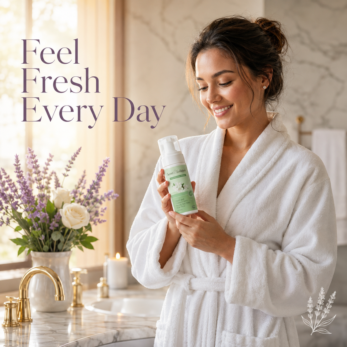 Secret Solutions™ Jasmine Yoni Mousse Wash – Gentle Feminine Cleanser