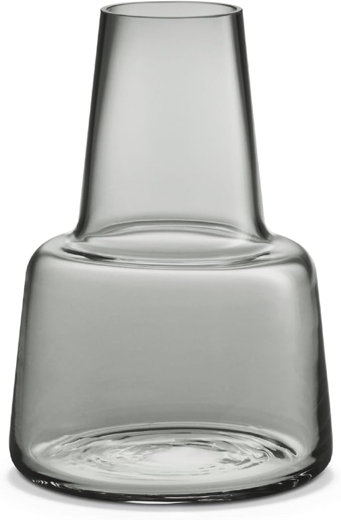 Holmegaard Flora Vase by Louise Campbell | Mouth-Blown Glass | Smoke | 4.7 Inch