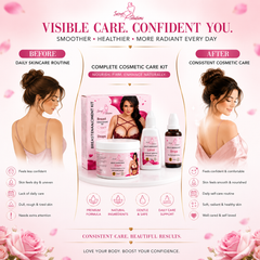 Natural Bust Enhancement & Firming Kit – 3-in-1 Complete Bust Care Formula for Natural-Looking Fullness, Firmer-Looking Skin, Deep Moisturization & Daily Bust Care