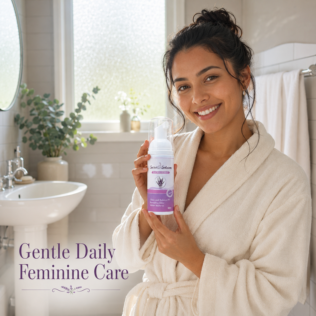 Lavender Yoni Mousse Wash – Gentle Feminine Intimate Cleanser for Daily Freshness | pH Balanced & Botanical Care | 60ml