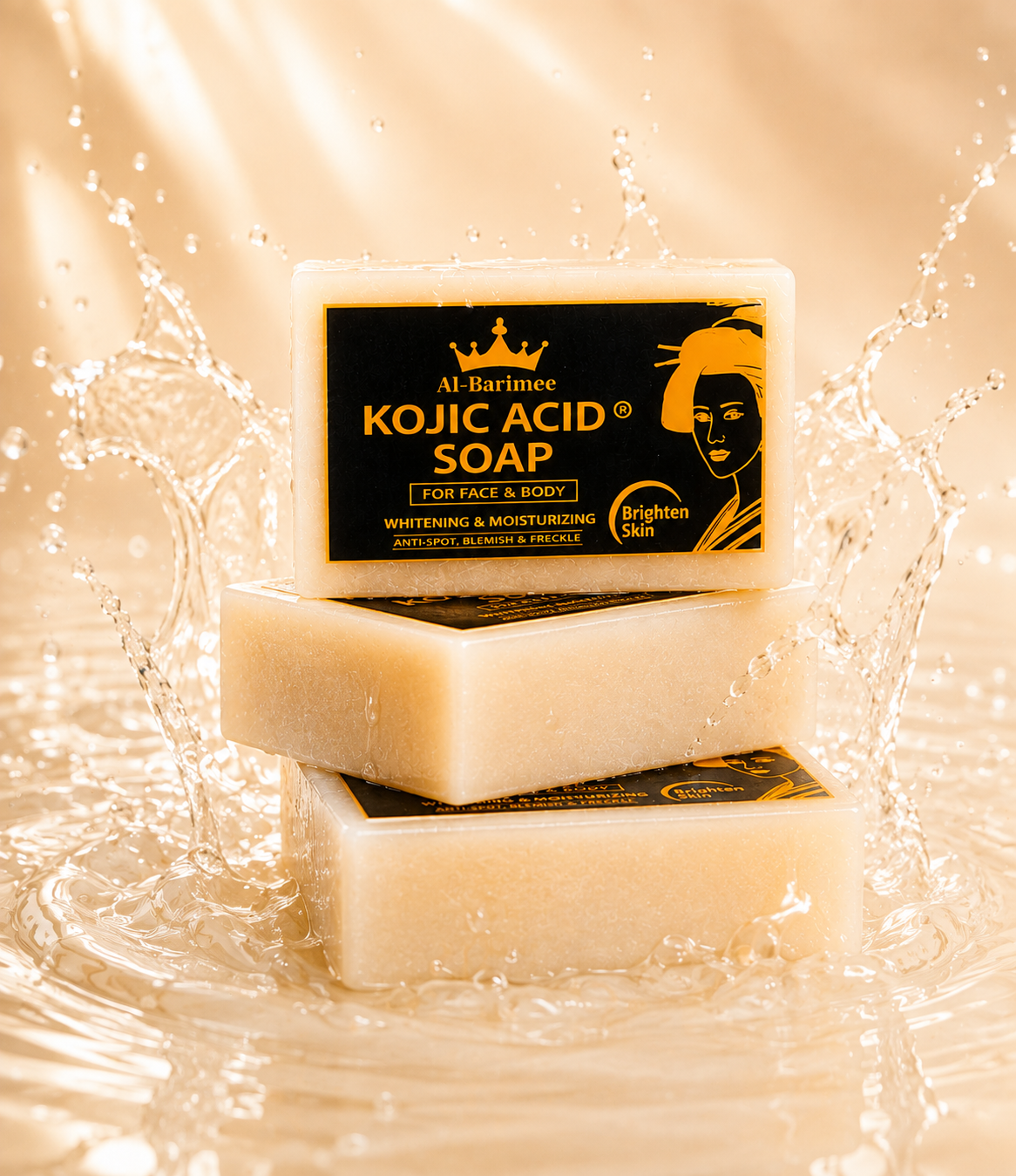 Kojic Acid Soap for Face & Body – 3 Pack Brightening & Moisturizing Soap Bars | Helps Improve the Appearance of Dark Spots, Blemishes & Uneven Skin Tone | Deep Cleansing Daily Skincare Bar