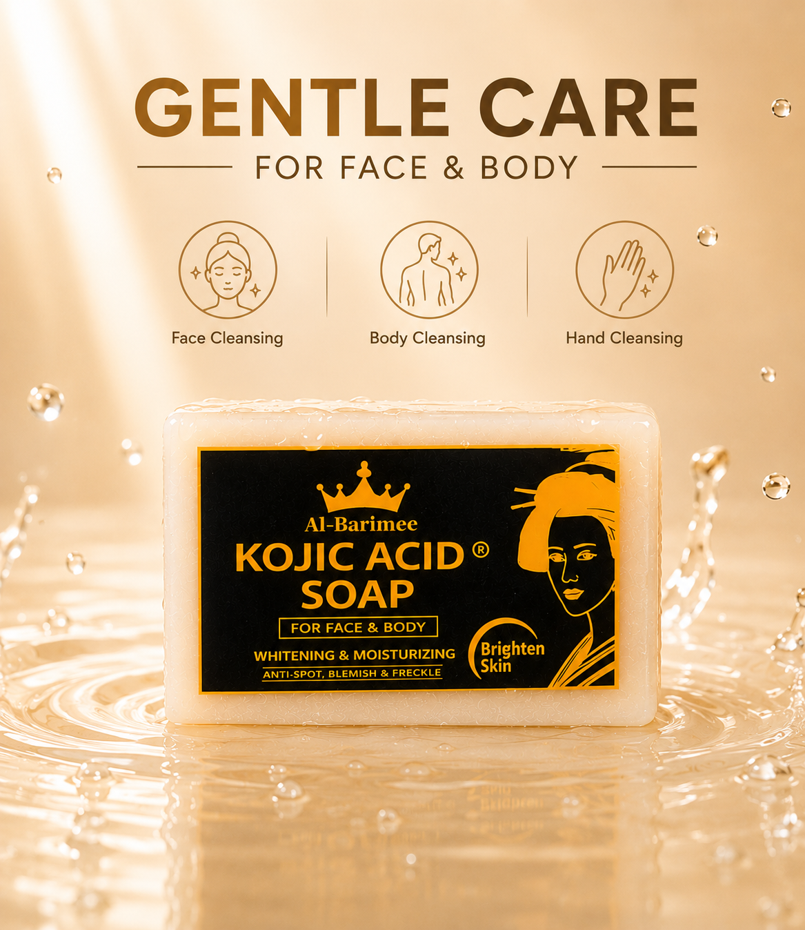 Kojic Acid Soap for Face & Body – 3 Pack Brightening & Moisturizing Soap Bars | Helps Improve the Appearance of Dark Spots, Blemishes & Uneven Skin Tone | Deep Cleansing Daily Skincare Bar