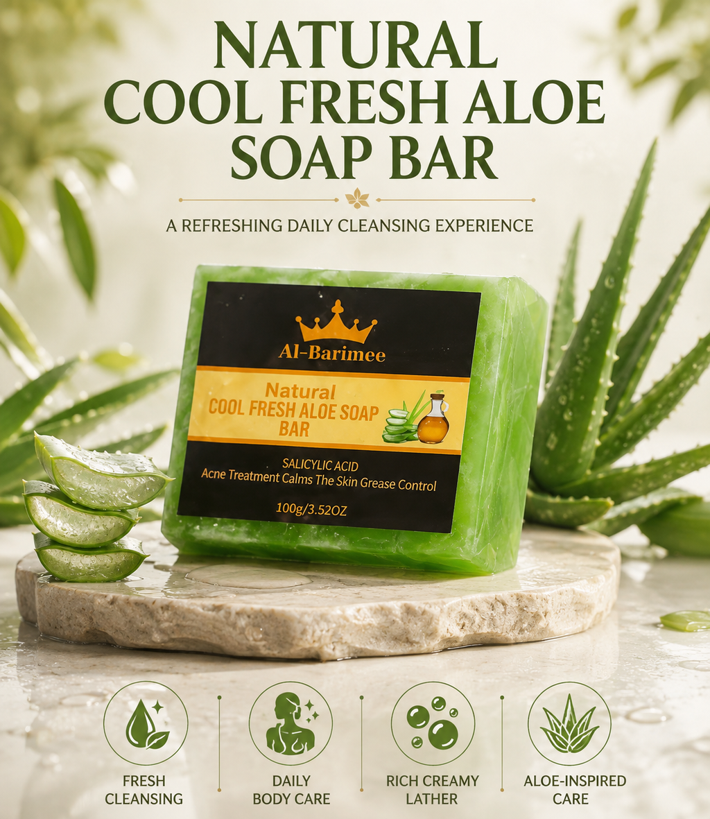 Natural Aloe Vera Soap Bar with Tea Tree Oil & Salicylic Acid – 3 Pack