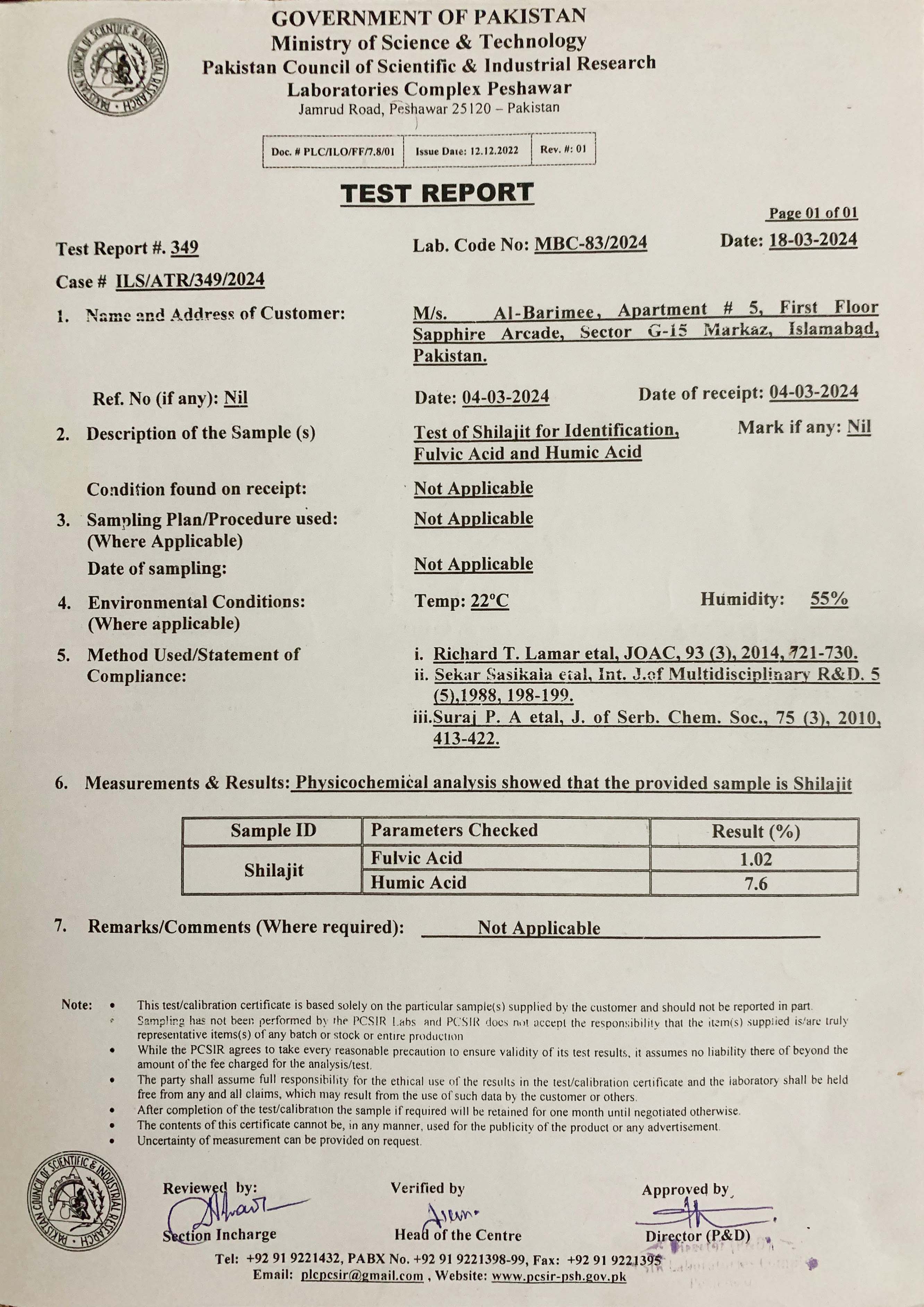 Pure Himalayan Shilajit For Stamina, Muscle Build 75% Fulvic Acid | 85+ Minerals