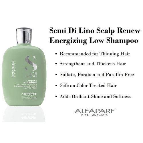Alfaparf Milano Semi Di Lino Scalp Renew Low Shampoo for Thinning Hair