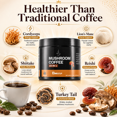 BOOSTUP Mushroom Coffee 10 in 1 – Premium Functional Mushroom Coffee Blend | Energy, Focus & Daily Wellness | 30 Servings (120g)