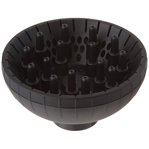 Black hair dryer diffuser on a white background