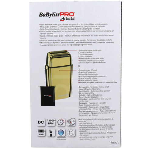 Babyliss Gold Metal Double Foilfx02 Shaver.