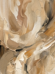 Textured Abstract Wall Painting | Beige Contemporary Canvas Art | Modern Minimalist Decor
