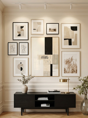 Beige Black Arabic Calligraphy Canvas Art – Modern Abstract Neutral Living Room Painting