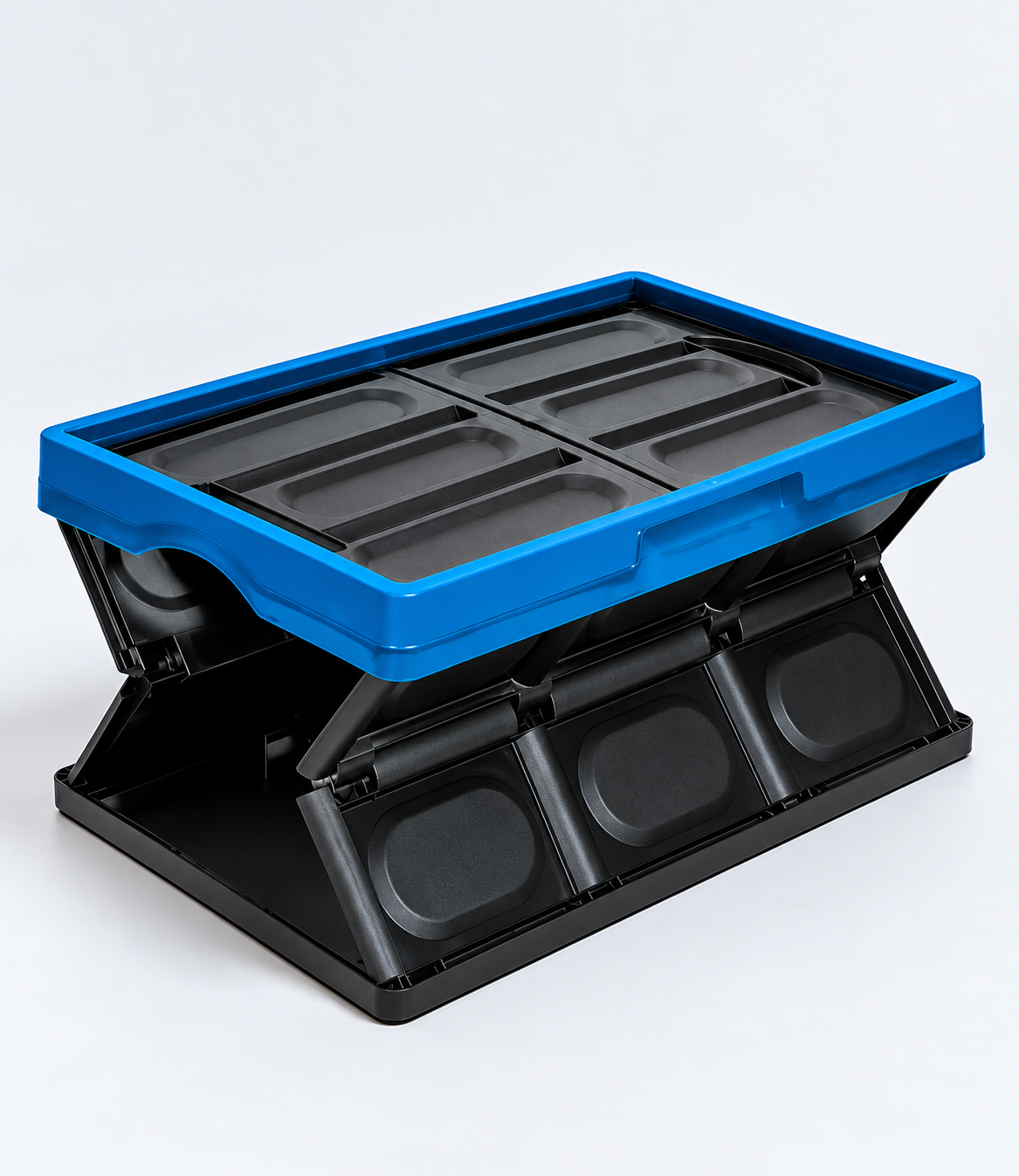 Collapsible Plastic Storage Basket – 46L Heavy-Duty Folding Storage Bin