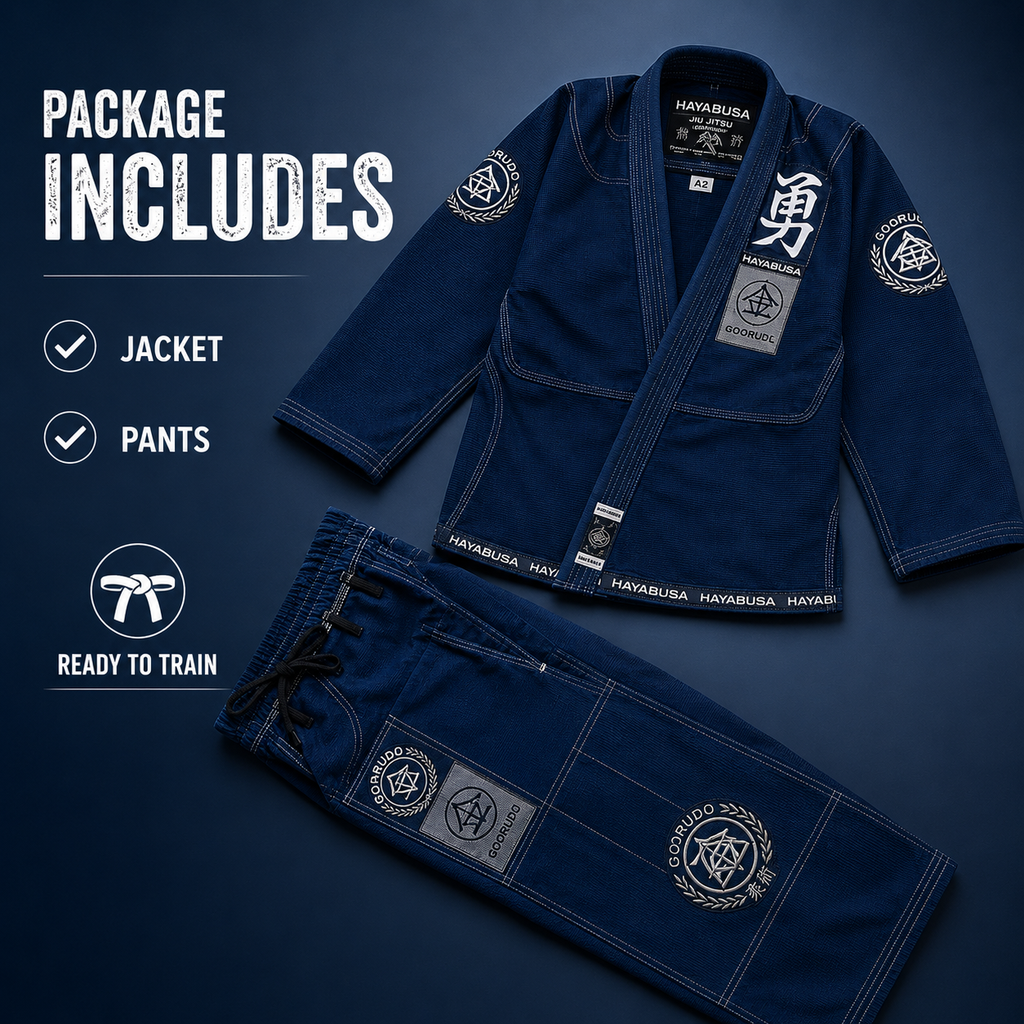 Premium Navy Blue BJJ Gi for Men & Women – 450 GSM Pearl Weave
