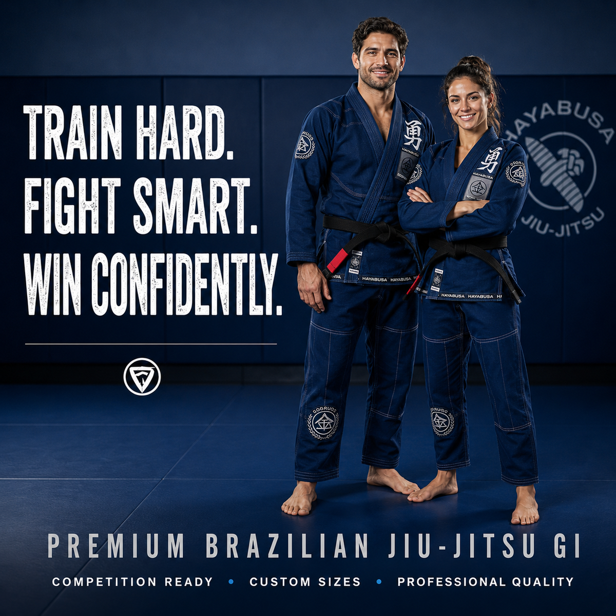 Premium Navy Blue BJJ Gi for Men & Women – 450 GSM Pearl Weave
