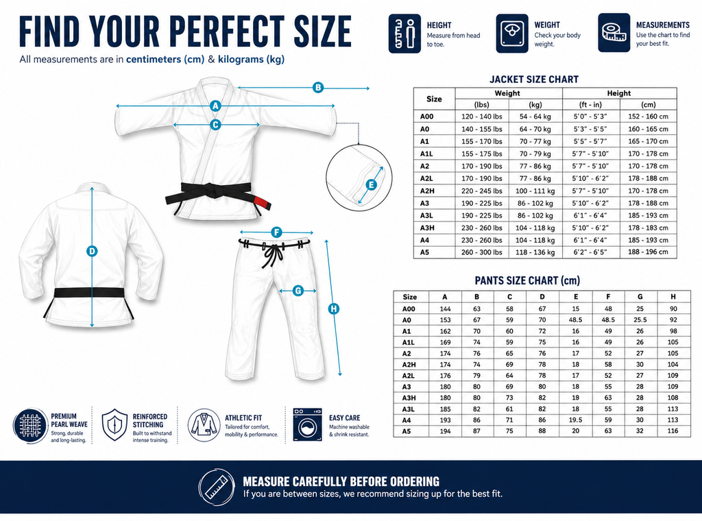 Premium Navy Blue BJJ Gi for Men & Women – 450 GSM Pearl Weave
