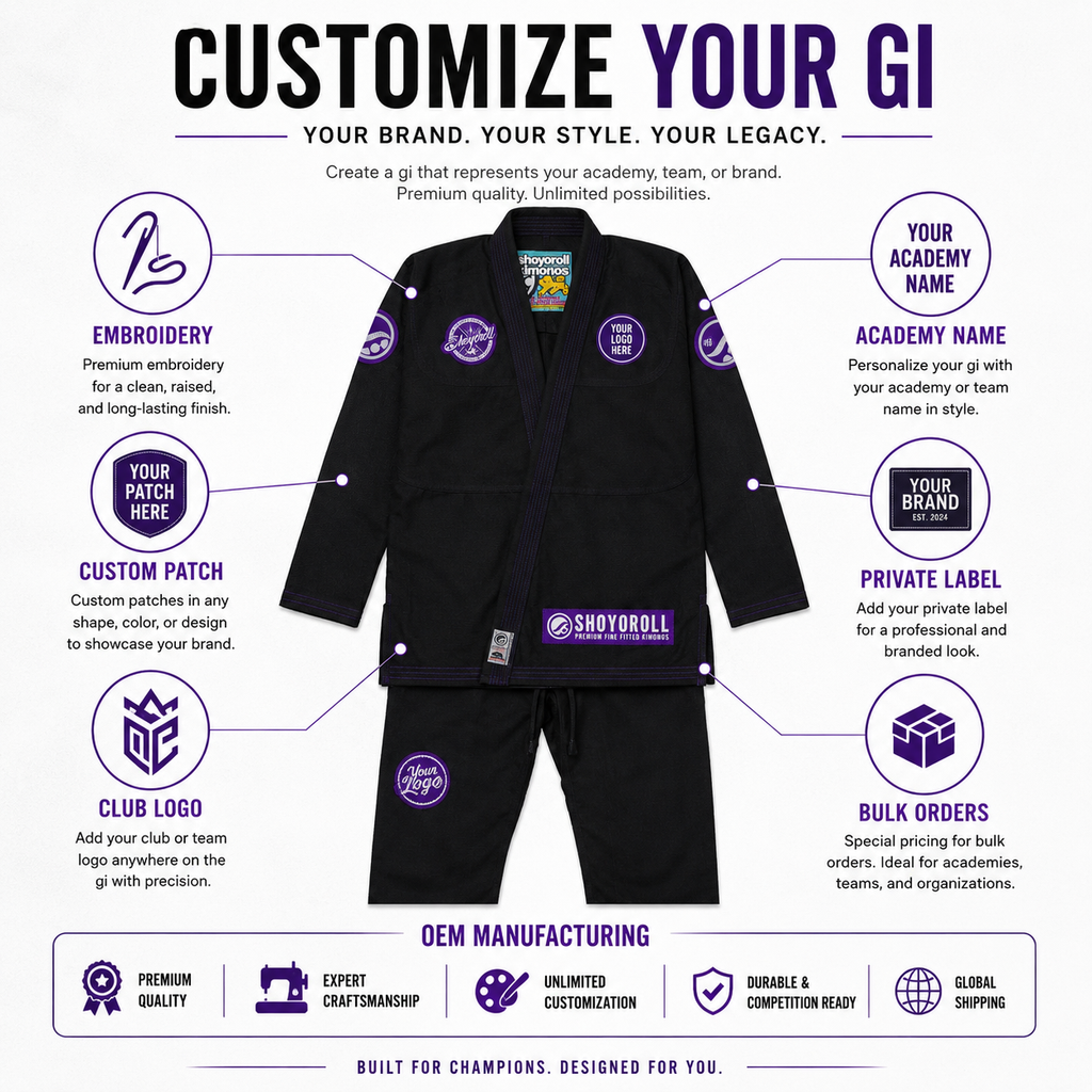 Shoyoroll 7th Sons Black BJJ Gi – 450 GSM Pearl Weave