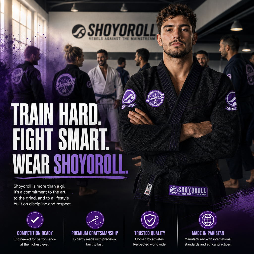 Shoyoroll 7th Sons Black BJJ Gi – 450 GSM Pearl Weave