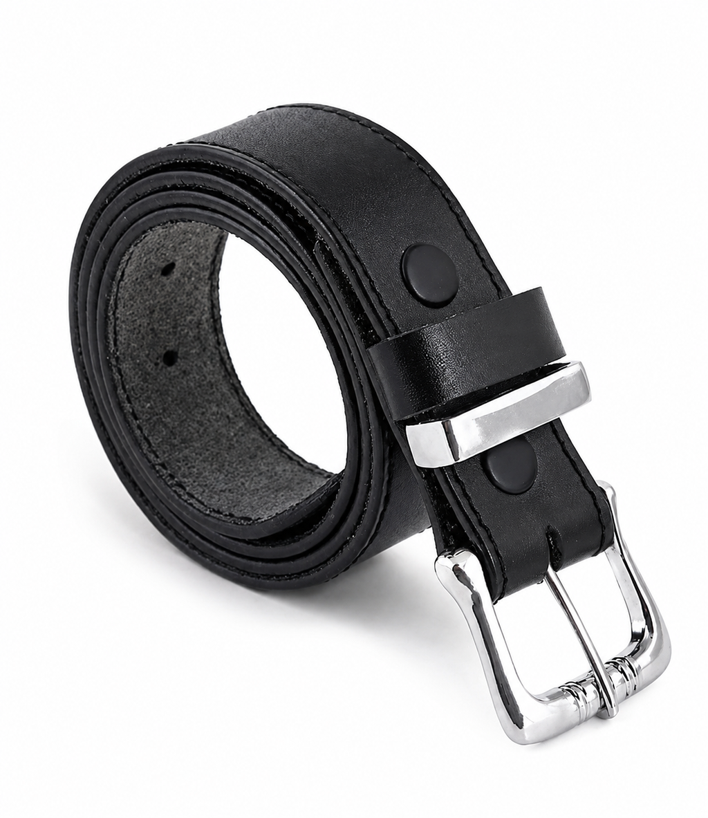 Men's Genuine Cowhide Leather Belt – Black