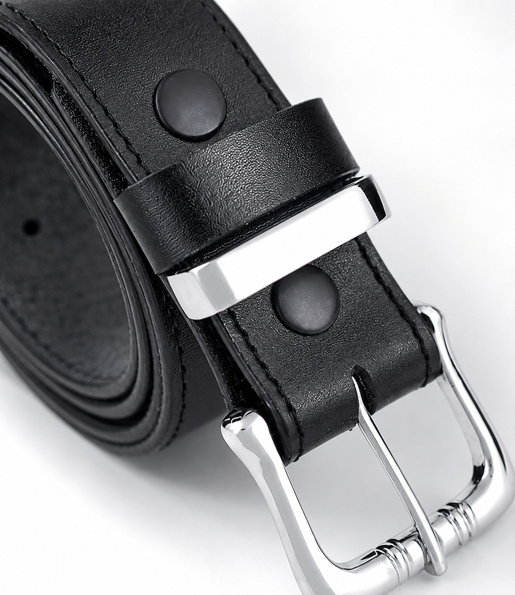 Men's Genuine Cowhide Leather Belt – Black