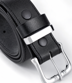 Men's Genuine Cowhide Leather Belt – Black