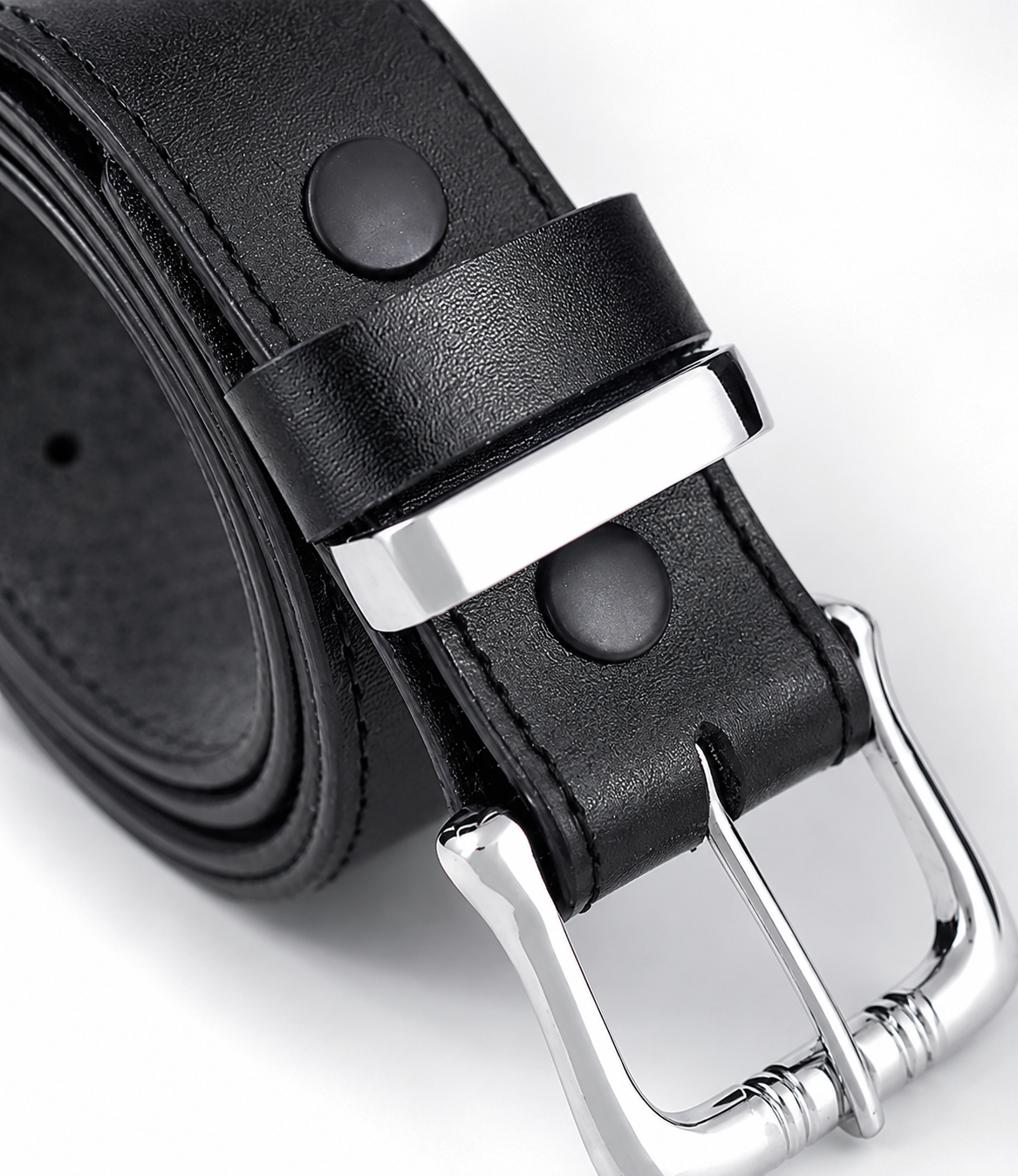 Men's Genuine Cowhide Leather Belt – Black