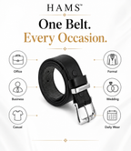 Men's Genuine Cowhide Leather Belt – Black