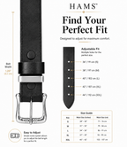 Men's Genuine Cowhide Leather Belt – Black