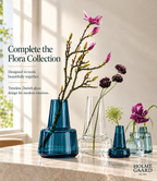 Elegant Glass Flower Vase for Modern Home Décor, Decorative Clear and Coloured Glass Vase with a Stylish Design, Ideal for Fresh Flower Arrangements, Living Room, Bedroom, Dining Table, Office and Contemporary Interior Decoration.