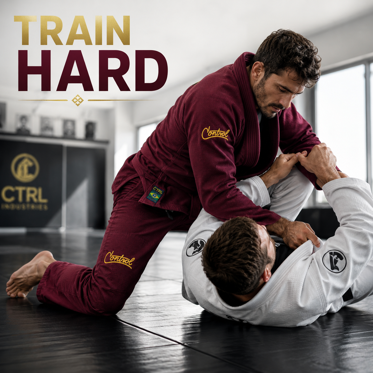 Premium Deep Burgundy BJJ Gi for Men & Women – 450 GSM Pearl Weave