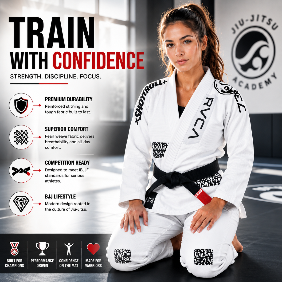 Elite White BJJ Gi for Men – Premium Pearl Weave Competition Uniform