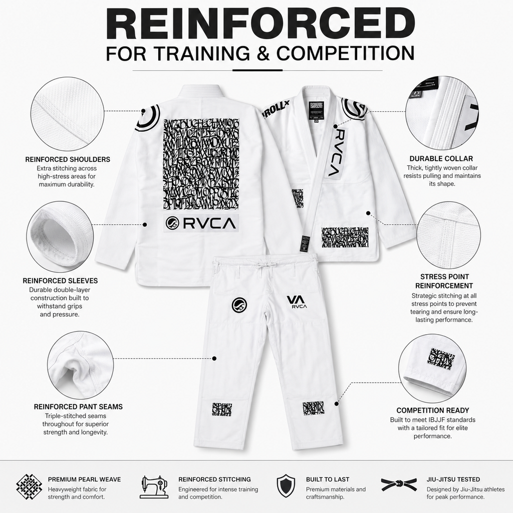 Elite White BJJ Gi for Men – Premium Pearl Weave Competition Uniform
