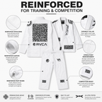 Elite White BJJ Gi for Men – Premium Pearl Weave Competition Uniform